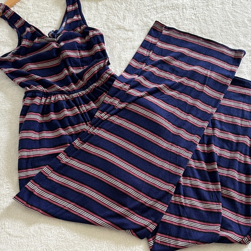 Live to Be Spoiled Striped Sleeveless Jumpsuit